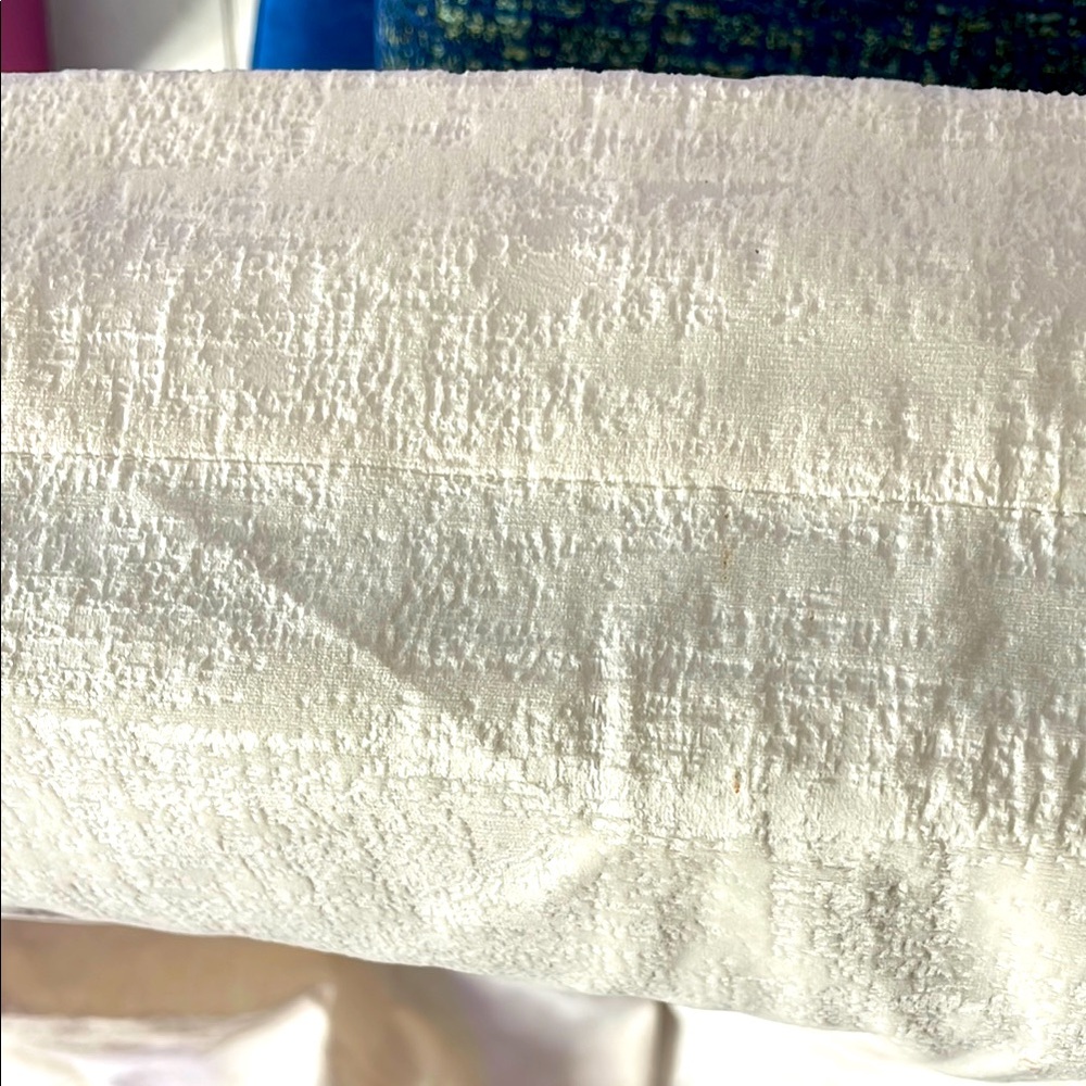 Textured White Curtains